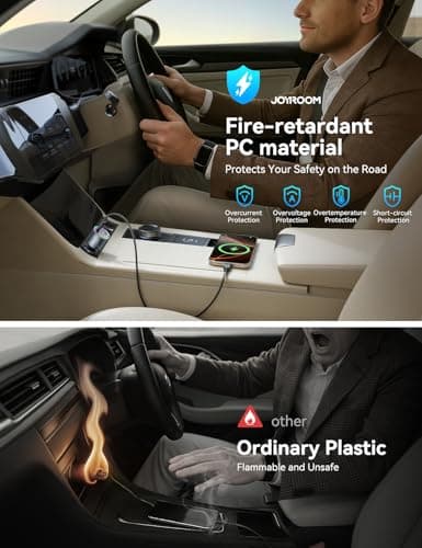 JOYROOM 175W Super Fast Car Charger [GaN] 3-Port Car Charger USB C Fast Charge with USB-C Cable, Car Cigarette Lighter USB Charger for iPhone 17/16/15, Samsung S26/25, Pixel 10, MacBook, iPad and More - Thumbnail 6