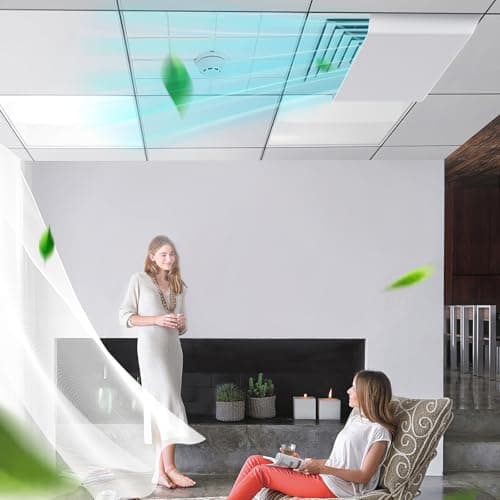4 Pack Ceiling Air Diverter (Rectangle) for 2'x2' Ceiling Air Diffuser, Redirect Airflow from Vents, White - Thumbnail 5