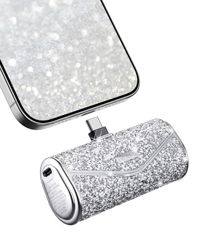 iWALK Upgraded Sparkly Portable Charger 22.5W, 5000mAh Power Bank for iPhone 17/16/15 Series, Mini Battery Pack with Built-in USB-C Connector Compatible with Samsung S25/24, iPad Pro/Air, AirPods - Image 1