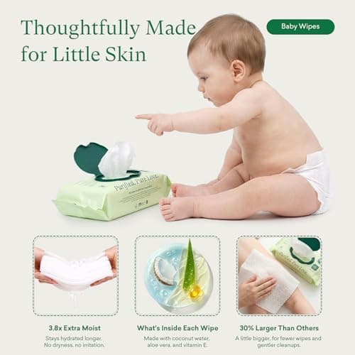 PurComfy Baby Diapers Essential Kit, 4 Pack Size 4 Diapers (152 Ct), 6 Baby Wipes (360Ct), 4 Travel Pack Wipes (32Ct) and 2 Dry Wipes (120Ct), All in One Newborn Essentials Kit, Total 664 Ct - Thumbnail 5