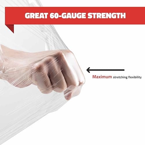 Stretch Wrap with Handle Industrial Strength 2 Pack 11" x 1000 Ft 60 Gauge Thick Shrink Wrap Roll for Moving Supplies, Furniture, Pallets, Plastic Wrap for Packing, Heavy Duty Stretch Film - Thumbnail 2