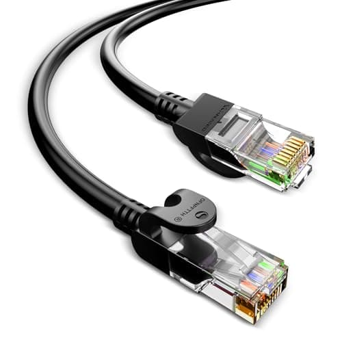 WANJEED Cat 6 Ethernet Cable 6 ft, Outdoor & Indoor 10Gbps Support Cat8 Cat7 Network, Flat RJ47 Internet LAN Computer Patch Cable for Router, Modem, Gaming Consoles, Streaming Devices - Image 1