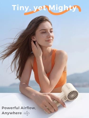Cheerair Handheld Portable Fan, 6-Speed Powerful Mini Personal Fan, Rechargeable 5000mAh Battery with Up to 15 Hours Runtime, Pocket Turbo Fan with Smart LED Display, Ideal for Travel, Camping, Makeup - Thumbnail 2
