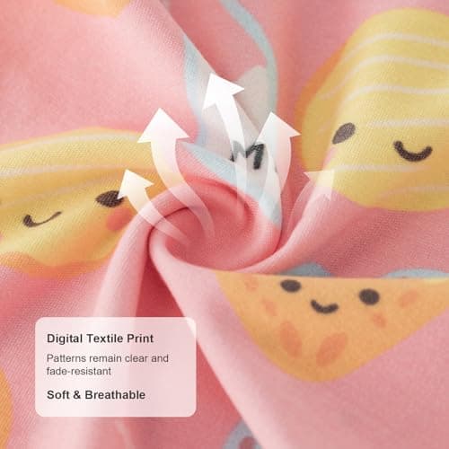 aqpa Two-Piece Pajama Set for Boys & Girls, Bamboo Viscose Pajama Set for Toddlers (US, Age, 12 Months, Pink Cookies) - Thumbnail 5