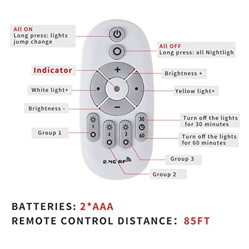 Erkangsm Smart Led Corn Light-Bulb with Remote-Control E14 9W Light Bulbs Adjustable Color Temperature (Warm/Cool) and Brightness, 2 Pack (2 Bulbs + 1 Remote) - Thumbnail 4