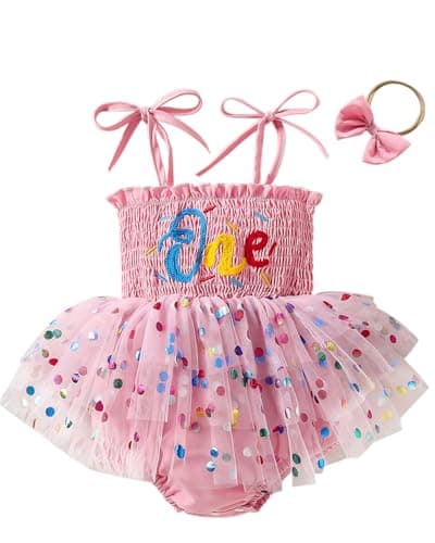 ChuYuKu Baby Girl First Birthday Outfit Sleeveless Tulle Princess Dress 1st Birthday Gift Party Wedding Clothes - Image 1