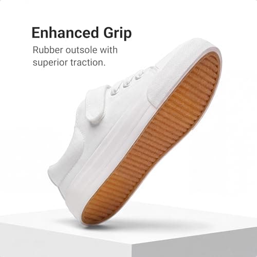 DREAM PAIRS Kids Toddler Sneakers Boys Girls Casual Canvas School Shoes,Size 9 Toddler,All White,SKFN26001K - Thumbnail 6