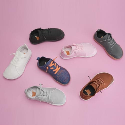 WateLves Toddler Little Kids Wide Barefoot Shoes Boys Girls Minimalist Sneakers Lightweight Breathable Walking Shoes | Naturally Splay | Flexible Fit (Pink, 23) - Thumbnail 6
