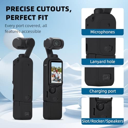 BRDRC Pocket 3 Silicone Cover, For Xtra Muse Protective Case Lens Protector Scratch-Resistant Sleeve Skin Compatible with DJI OSMO Pocket 3 Creator Combo/Xtra Muse Accessories (Brown) - Thumbnail 5