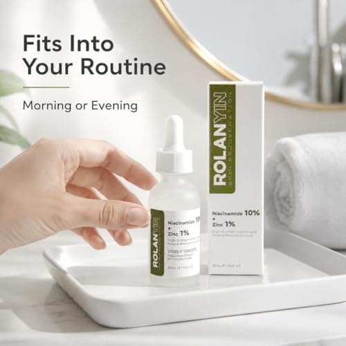 ROLANYIN Niacinamide 10% + Zinc 1% Facial Serum for Oil Control and Pore Minimizing Blemish Treatment Hydrating Soothing Anti Aging and Nourishing Formula Skin Care - Thumbnail 6