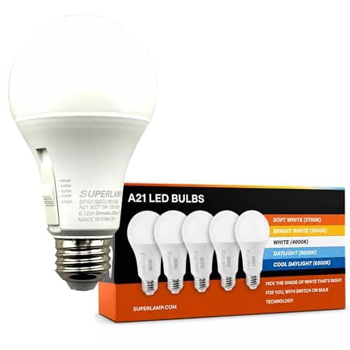 Modern LED Lightbulbs - Dimmable, 2000 Lumen, 14 Watt, Energy Efficient, Warm to Daylight Color Change 27K to 65K, Flicker Free Easy On Eyes, Long Life 15000 Hours, Daylight Light Bulbs 5000K - Image 1