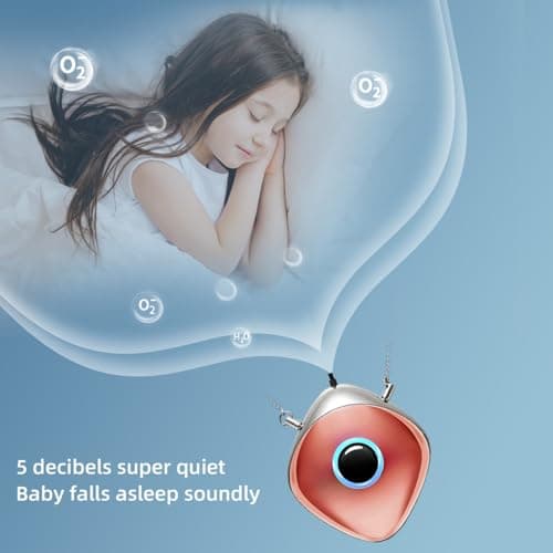 Personal Air Purifier, Chartreey Wearable Air Purifier Necklace, Ture 502 Million/cm³ High-Speed Negative Ion Generator Eliminates Dust, Pollen, Smoke, Maintenance Free(Rose Gold) - Thumbnail 6