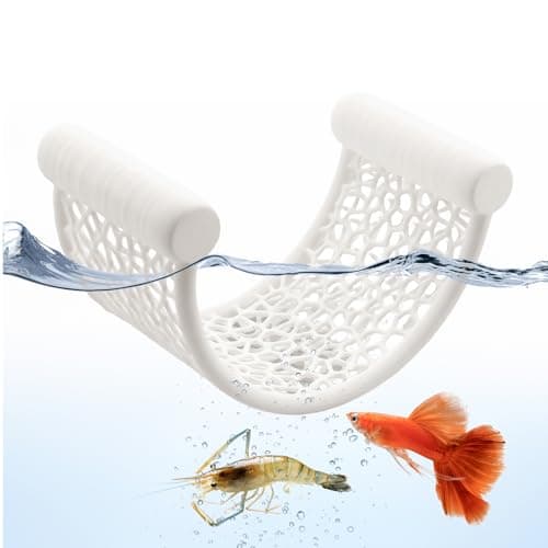 Ptazucv White Betta Fish Hammock,Betta Fish Tank Accessories Decorations,Safe Floating Aquarium Rest Ledge for Bettas,Nano Fishs,Small Fish Shrimp (White) - Image 1