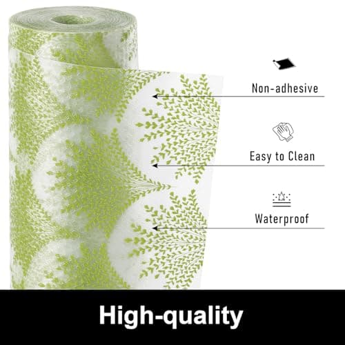 Cooyes Shelf Liners for Kitchen Cabinets, Refrigerator Liners Waterproof & Oil-Proof Kitchen Cupboard Liner Drawer Mats EVA Material Non Adhesive Fridge Liner for Shelves（17.5" W x 78.7" L） - Thumbnail 5