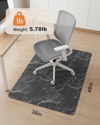 Carvapet Office Chair Mat for Hardwood Floor, 36x48 Inch Heavy Duty Floor Protector, Non Slip Desk Chair Mat for Rolling Computer Gaming Chairs, Easy to Clean Marble Pattern - Thumbnail 4
