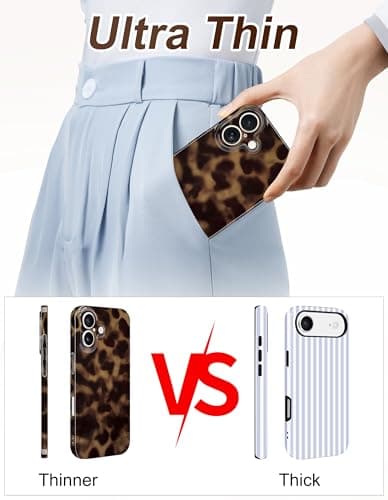 Aitipy Magnetic Tortoise Shell Phone Case for iPhone 15 Pro, Compatible with MagSafe, Cute Leopard Print Fashion Aesthetic Soft TPU Slim Shockproof Protective Phone Cover for Women Girls - Thumbnail 3