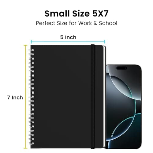 BEYONG Spiral Journal Notebook - 2 Pack Small Size, Lined Journals for Writing, Journaling, Note Pad, Diary, Work & School, Men & Women (Purple, 5x7) - Thumbnail 5