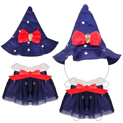 17cm Doll Clothes Halloween Clothes Set Designer Black Dress and Hat for 15-17cm 4 Inch Blind Box Dolls - Image 1