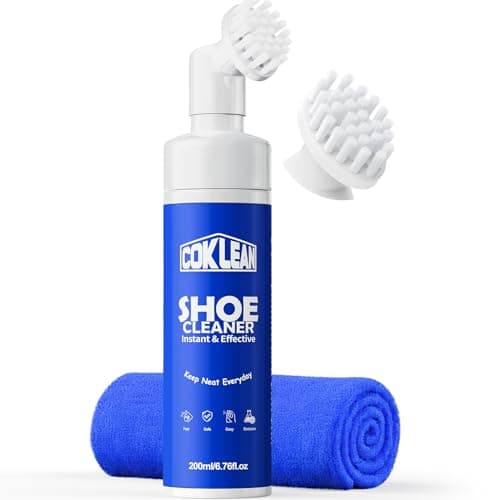 Coklean Water-free Sneaker Cleaner, White Shoe Cleaner Kit 6.76 OZ Foam for Tennis Shoes, Running, Golf, PU, Nubuck, Sole - Image 1