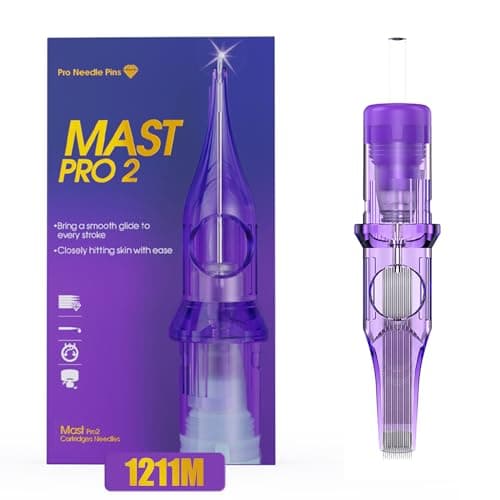 Mast Pro2 Tattoo Needles Cartridges, Pro Needles Pins for Super Aritsts, 20 Count, Disposable Magnum 1211M - Image 1