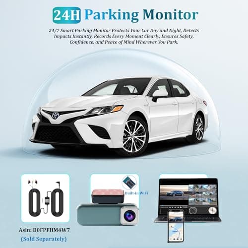 Dash Cam Front and Rear, 4K+1080P Dash Camera for Cars, 7Track Dual Car Camera with WiFi/APP Control, 64GB Card, 3.19" IPS Screen, WiFi, HDR, Night Vision, Parking Mode, Loop Recording - Thumbnail 5