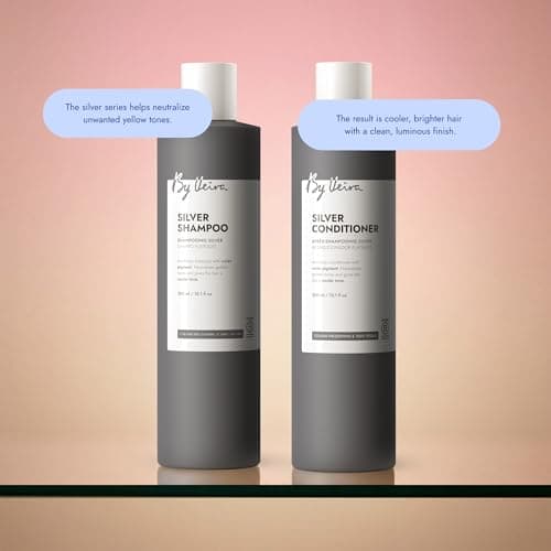 By Veira, Silver Shampoo 10.1 Fl Oz, Anti-brass, Violet pigments Neutralizes Golden Tones & Gives Cool Tone, Color preserving, 100% vegan & Sulfate/Silicone free - Thumbnail 6