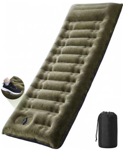 Wanfifi Camping Sleeping Pad 5.5 R Crystal Velvet 6" Thick Camping Mat