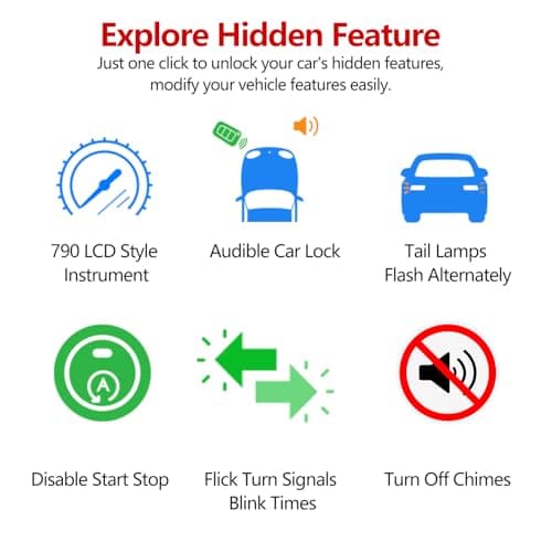Tabscan OBD2 Scanner Bluetooth Code Reader with Customization Function for VW, Wireless Car Scanner Diagnostic Tool Read and Clear Code with Live Data for Car Owner and Mechanic, Support iOS & Android - Thumbnail 4