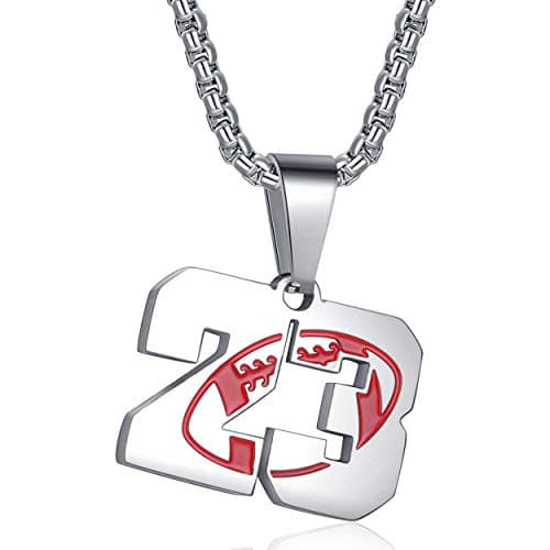 Rehoboth American Football Rugby Jersey Number 23 Pendant Necklace for Women Men 24 (22+2) Inch Adjustable Stainless Steel Chain - Image 1