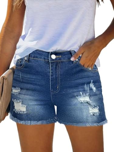MixShe Womens Denim Shorts Women Clothing Jean Dress Cowboy Chic Teen Girl Clothes Medium Blue Small - Image 1