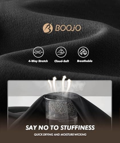 BOOJO 7 Pack Workout Shirts for Men - Quick Dry Moisture Wicking T-Shirts Short Sleeve Tees for Gym Running Athletic Sport - Thumbnail 3
