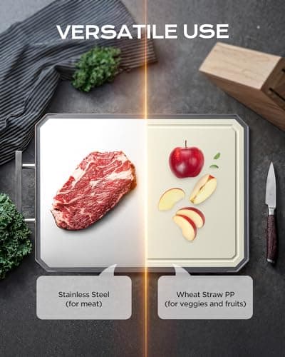EXTRA LARGE Stainless Steel Cutting Board Set of 3 for kitchen - Thumbnail 3