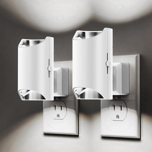 L LOHAS LED Night Light, Night Lights Plug into Wall, 5000K Daylight White, Dimmable Night Light 0-100LM with Light Sensor, Plug in Night Light for Hallway Bathroom Kitchen, 2 Pack - Image 1