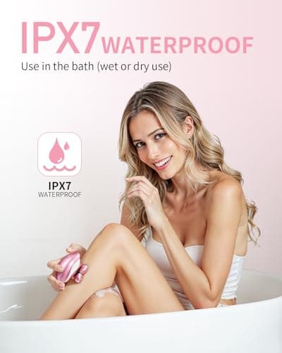 Electric Razors for Women, 5-in-1 Multi-Function Womens Razor with LED Display, Rechargeable Waterproof Electric Shaver, Ideal Travel Trimmer Body Hair Remover for Legs, Face, Armpits &Bikini (Pink) - Thumbnail 5