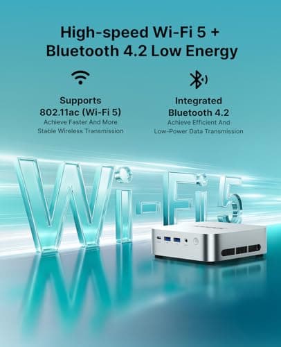 ACEMAGIC K1 Mini PC Windows 11 Pro, AMD Ryzen R2544 8GB DDR4 RAM 256 SSD M.2 3.7GHz (Beat 4300U/3500U) Mini Computers HDMI+DP1.4 Dual 4K UHD, Gigabit Ethernet Mini Desktop PC 28W for Home/Business - Thumbnail 6