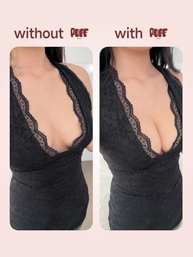 Invisible Strapless Sticky Bra Push up for Women, Adhesive Bra for Backless Dress, Silicone Cleavage Lift Nipple Covers(D Cup, Coffee) - Thumbnail 2