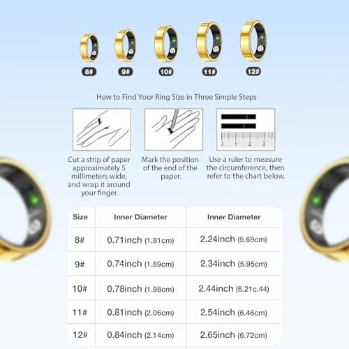 EGTWORO Ultra-Thin Smart Health Tracking Ring - Thumbnail 2