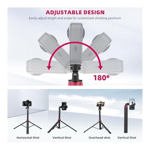 80in Pocket 3 Selfie Stick Tripod for GoPro Action Camera, Extendable Stand Vlog Mount for DJI Osmo Pocket 3 Action 6 5 Pro 4 3 for Xtra Muse for Insta360 X5 X4 X3 for AKASO DSLR Accessories - Thumbnail 6