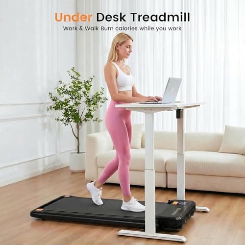 Foldable Under Desk Treadmill with Incline - Compact Portable Walking Pad with Handle Bar for Home Office Small Spaces, LED Display & Remote Control - Thumbnail 5