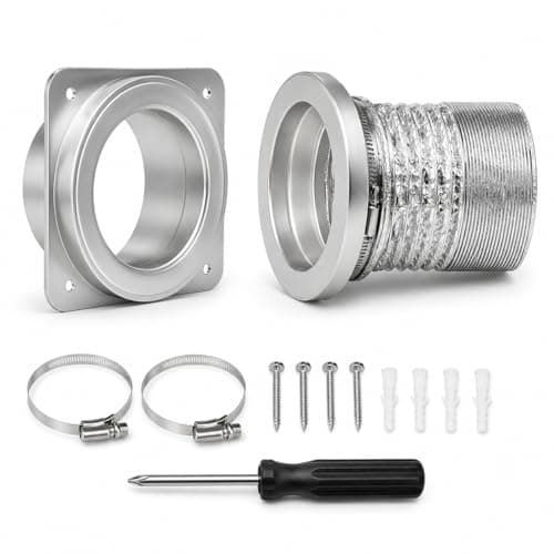 FIRRAX Magnetic Dryer Vent Coupling DV180 Dryer Vent Connector Kit with Self-Aligning Magnets, Airtight Seal Easy to Clean 3.2ft 4-Inch Flexible Hose for Laundry Nook & Rental Home - Image 1
