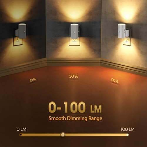 Briignite Motion Sensor Night Light,Motion Activated Plug in Night Lights, 0-100LM Dimmable Soft White 3000K, Motion Sensor Light Indoor for Bathroom Hallway Bedroom Stairway Kid Elderly Pet - Thumbnail 2