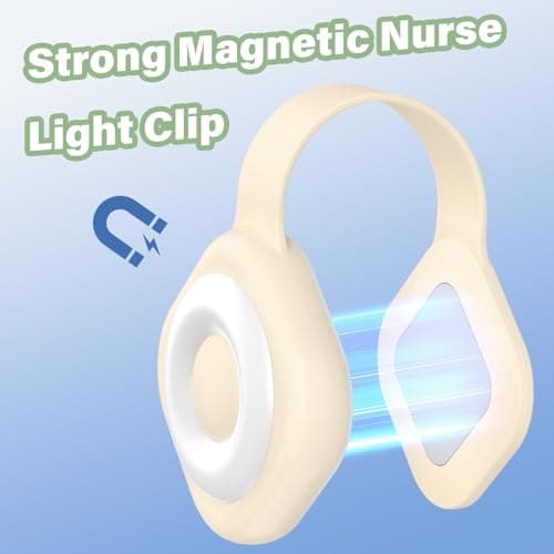Divava Nurse Night Light Clip for Badge - Rechargeable Magnetic Badge Light with 6 Brightness & 3 Color Modes, Hands-Free Nurse Essentials for Night Shift, Purse Light for Walking, Camping Beige - Thumbnail 6