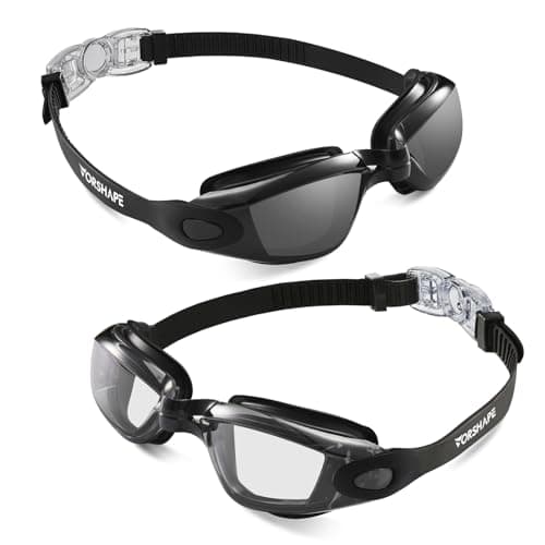 Vorshape Adult Swim Goggles 2 Pack Anti Fog Swimming Goggles, No Leaking UV Protection Pool Goggles for Men Women Youth