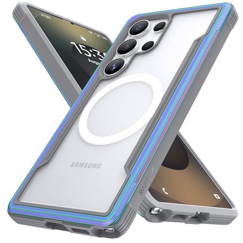 RAPTIC for S25 Ultra Case 6.9 Inch, Shield Case Compatible with MagSafe, [13FT Mil-Grade Drop Protection], Durable Anodized Shockproof Aluminum Frame Slim Samsung Galaxy S25 Ultra Case, Iridescent - Image 1