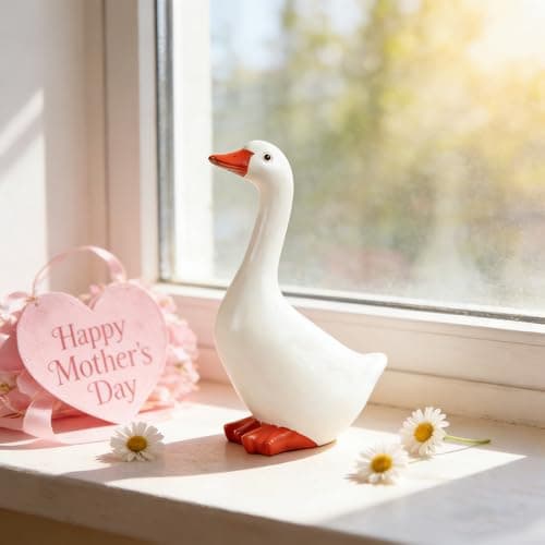 TTDOM 7 Inch Desk Goose Desktop Goose Decor Gifts for Women Housewarming Gifts Home Office Desk Bookshelf Decor - Thumbnail 3