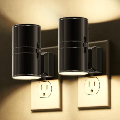 L LOHAS LED Night Light, Automatic Night Lights Plug into Wall, 2 Pack Nightlights with Light Sensor, 3000K Soft White 0-100LM Dimmable Modern Nightlight for Kids Bedroom Hallway - Image 1