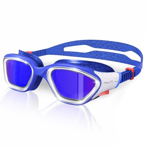 Whale Swim Goggles Polarized Anti-Fog Lenses, Unisex | 100% UV Protection | Anti-Fog Design (Deep Blue; Polarized Lens)