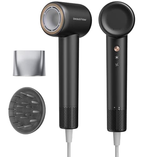 Hair Dryer, 110,000 RPM High-Speed Ionic Blow Dryer with Brushless Motor, Fast Drying, Low Noise Lightweight Design, Hair Dryer with Diffuser & Nozzle, Professional for Women & Men, Home or Travel