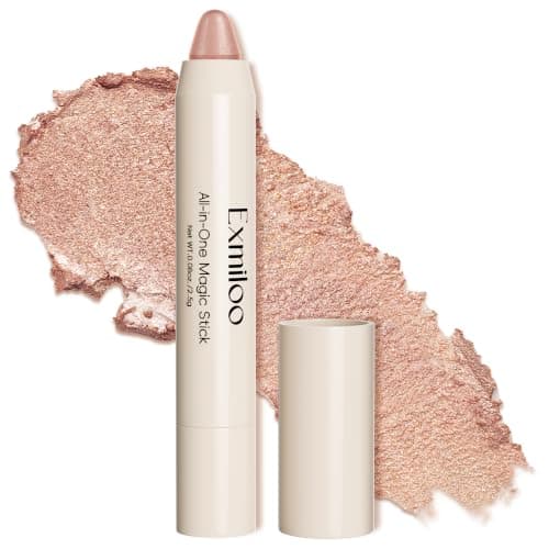 Exmiloo Multi-Use Cream Highlighter Stick for Face, Soft Champagne Glow - Image 1