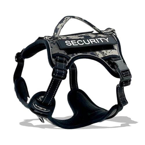 Tactical Dog Harness for Large Dogs, No Pull Military Service Dog Vest with Handle&Molle, Heavy Duty Reflective Adjustable Harnesses for Training Walking Hiking German Shepherd Golden Retriever